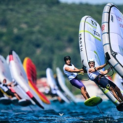 © IWSA media/Robert Hajduk: Women’s and Men’s fleets started together for the day’s two distance races